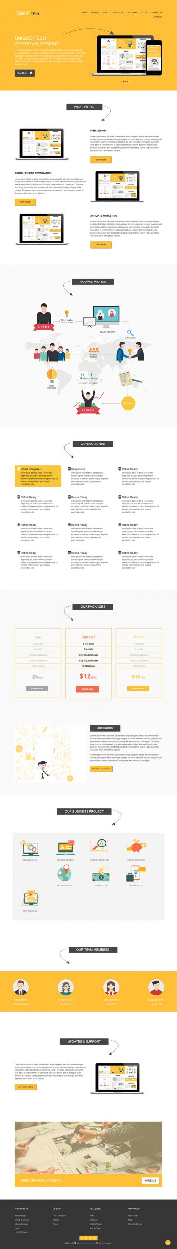 Free Unique Tech Website Template