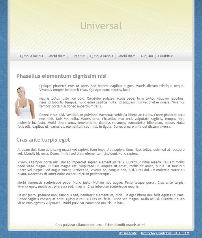Free Universal Website Template