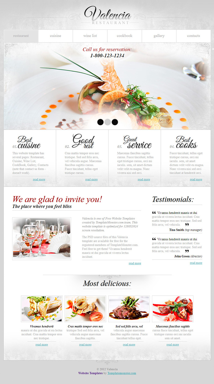 Free Valencia Website Template