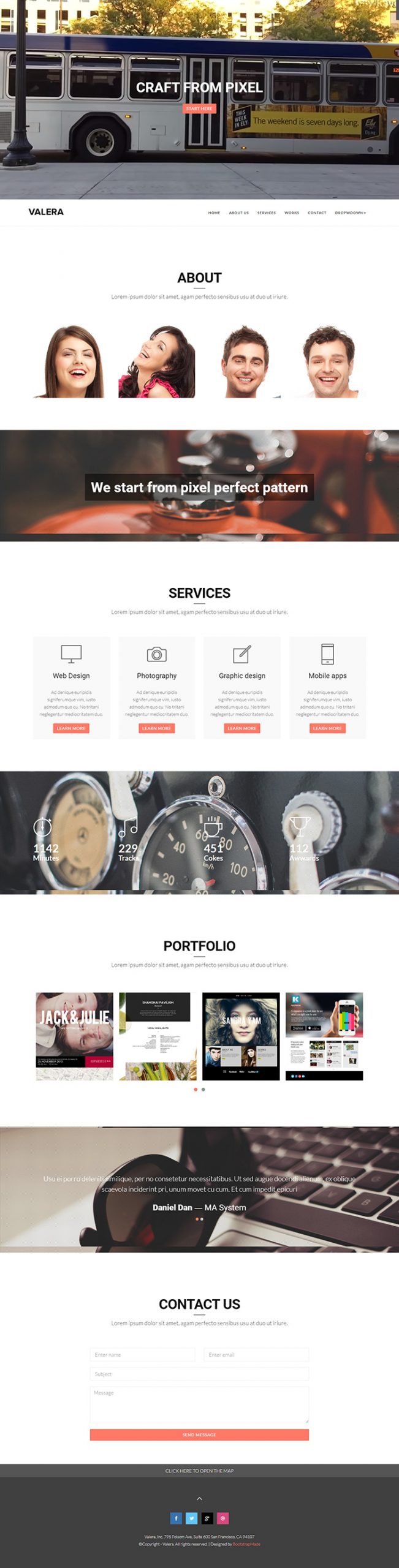 Free Valera Website Template