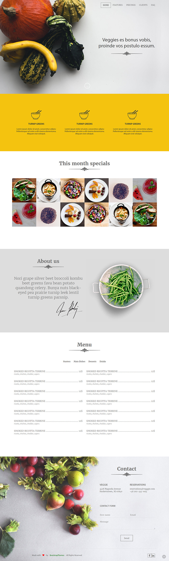 Free Veggi Website Template