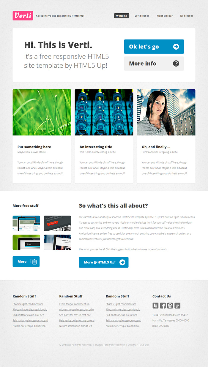 Free Verti Website Template