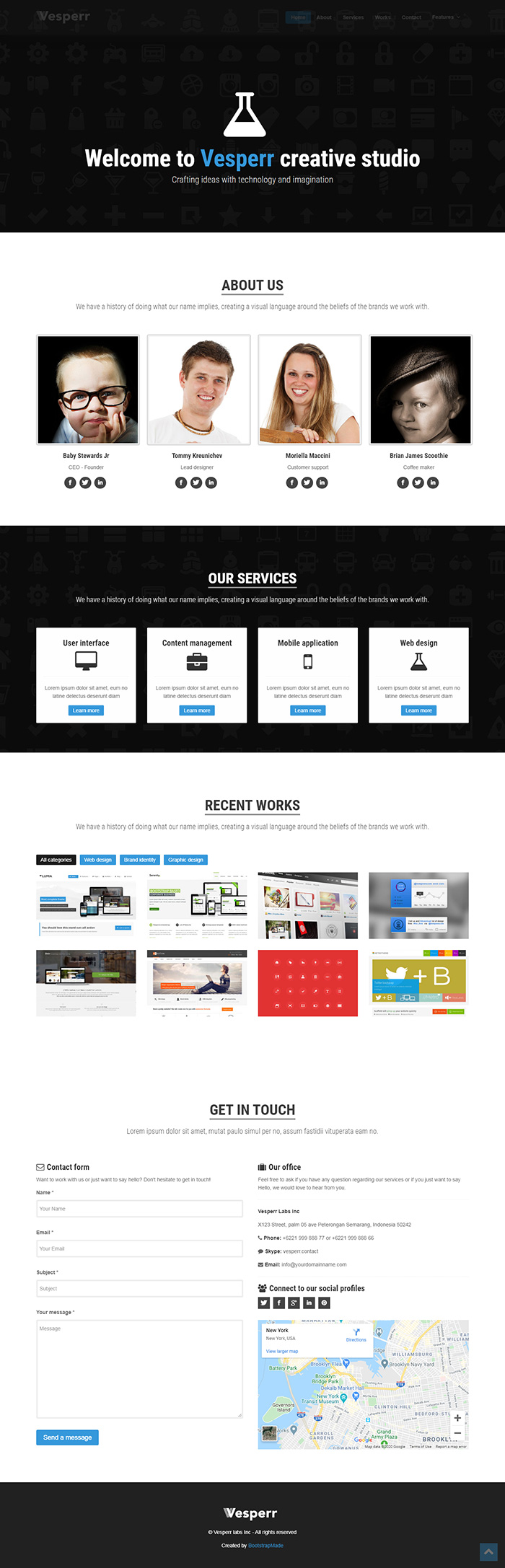 Free Vesperr Website Template