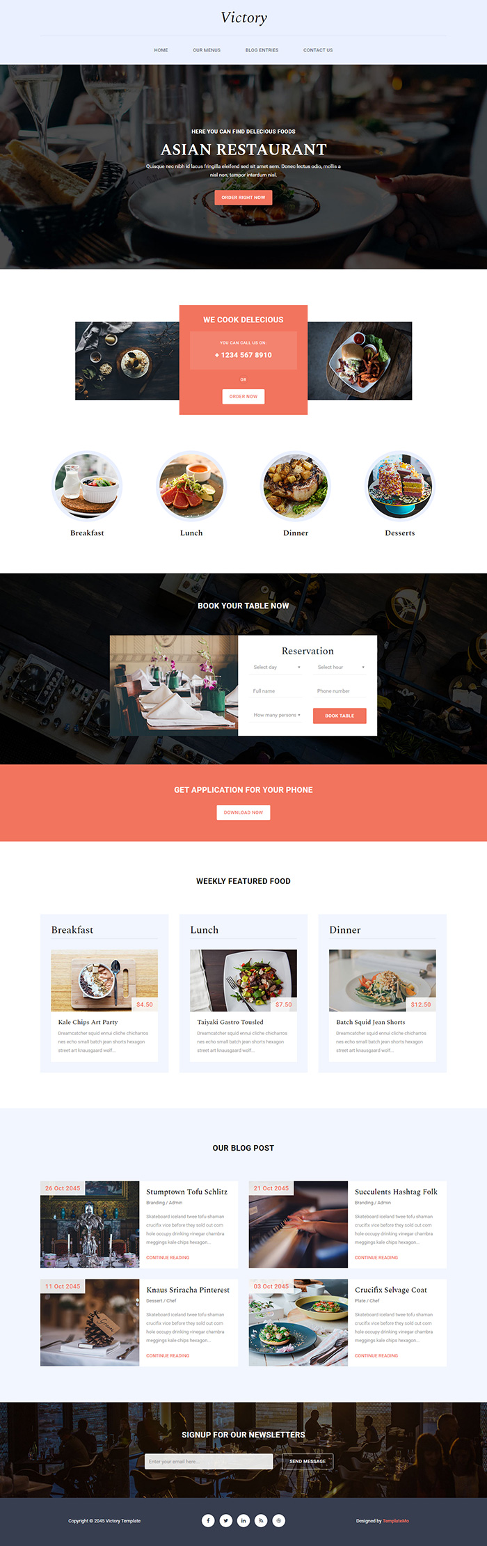 Free Victory Website Template
