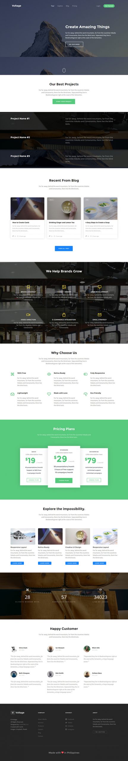 Free Voltage Website Template