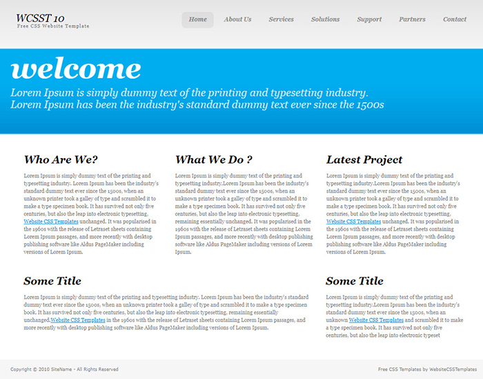 Free WCSST 10 Website Template