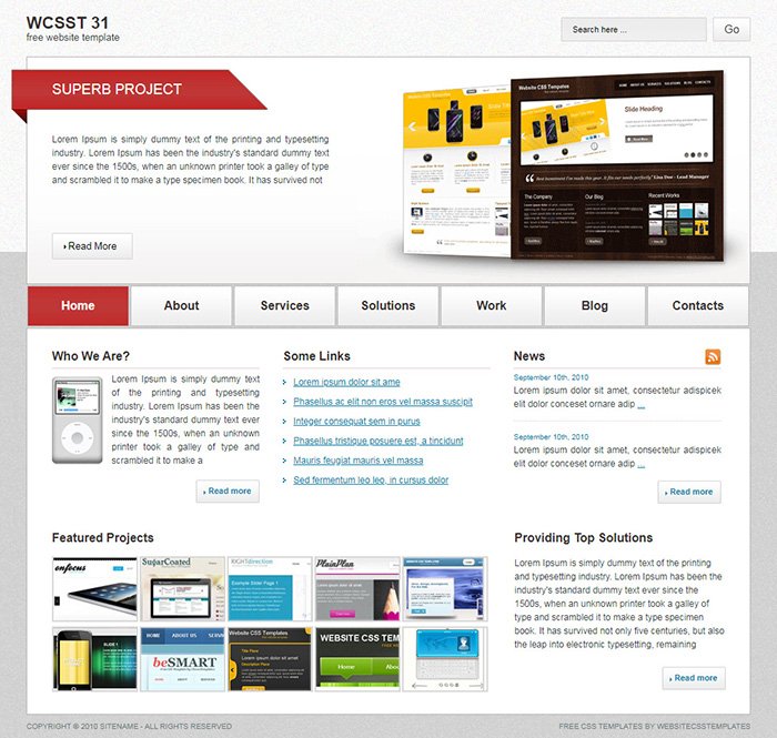 Free WCSST 31 Website Template