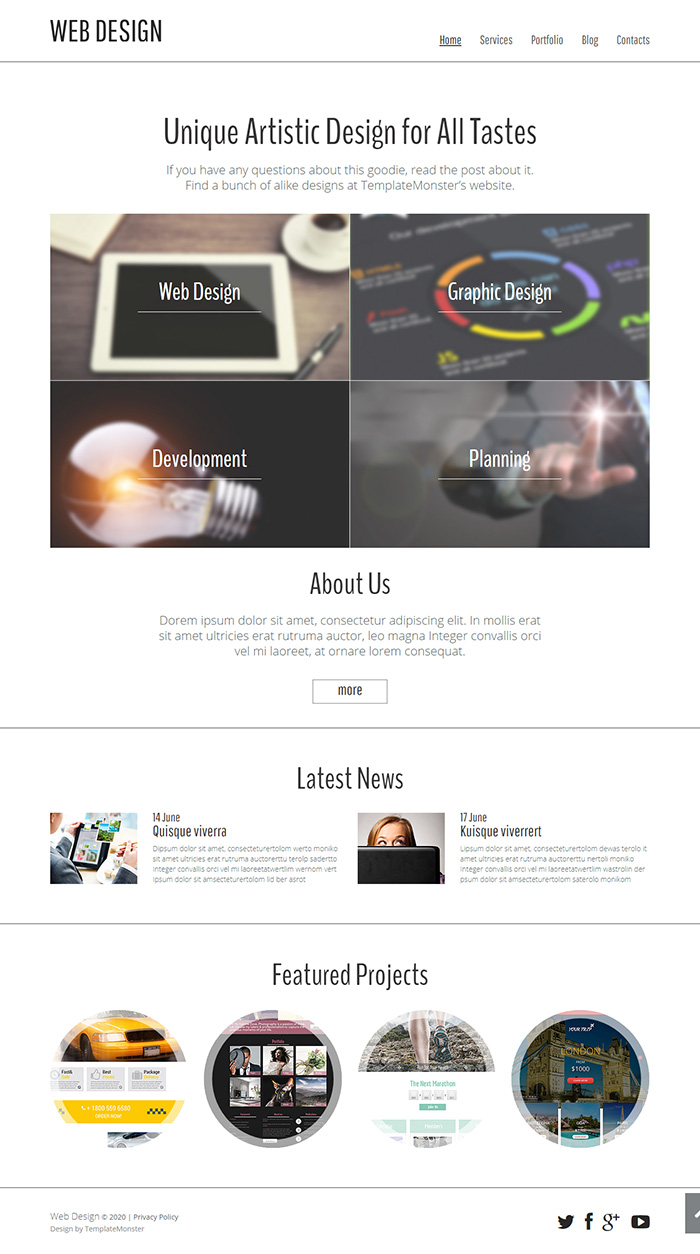 Free Web Design Website Template