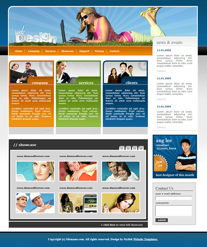 Free Web Design Website Template