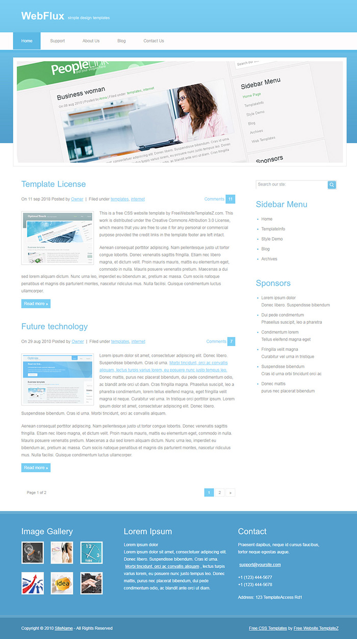 Free WebFlux Website Template