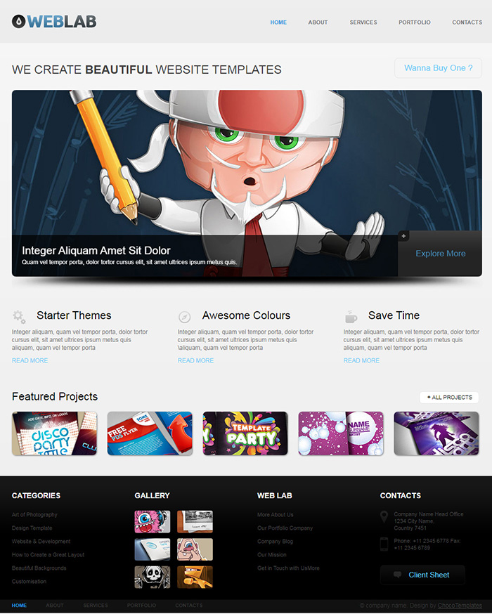 Free WebLab Website Template
