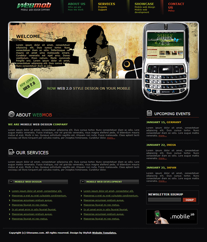 Free Webmob Website Template