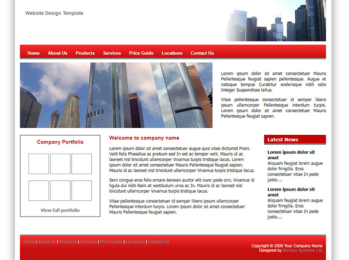 Free Website Design Website Template