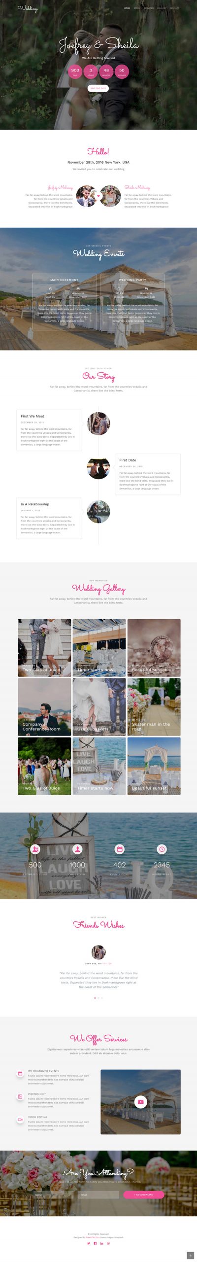 Free Wedding Website Template