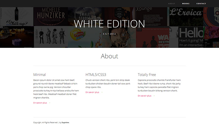 Free White Edition Website Template
