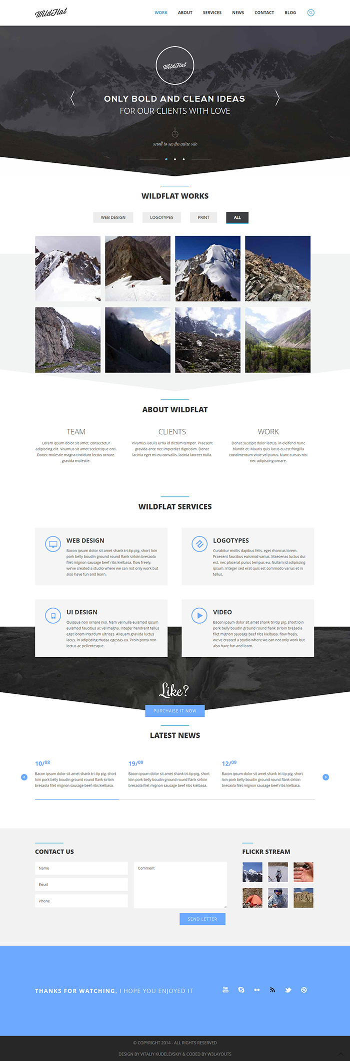Free WildFlat Website Template
