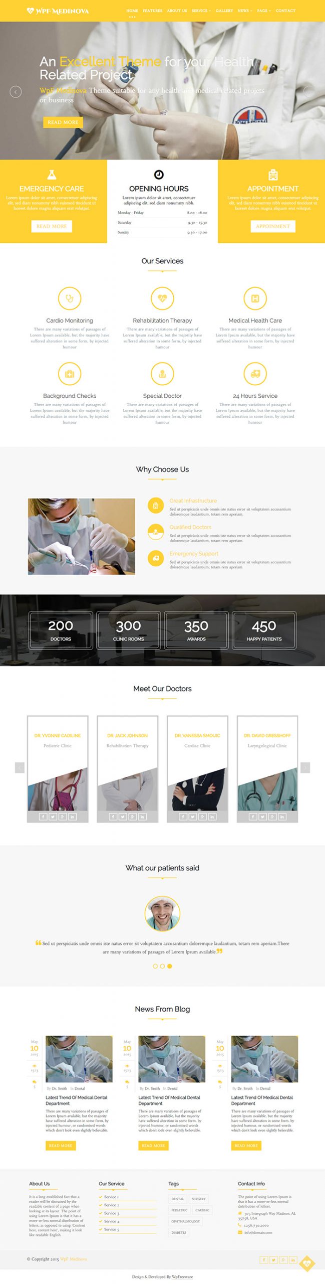 Free WpF Medinova Website Template