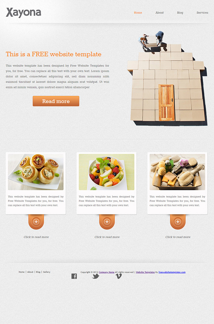 Free Xayona Website Template