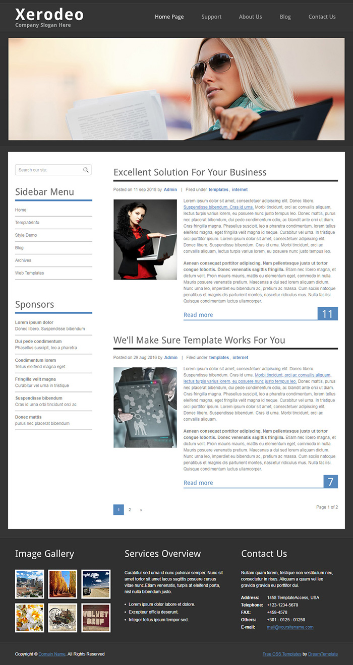 Free Xerodeo Website Template