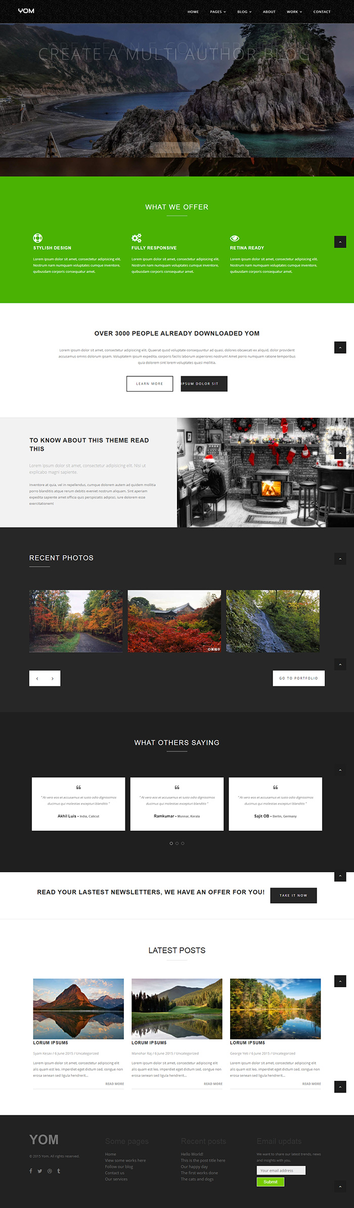 Free Yom Website Template