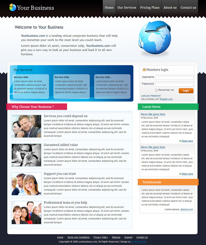 Free Your Business Website Template - Free Website Templates, HTML5 ...