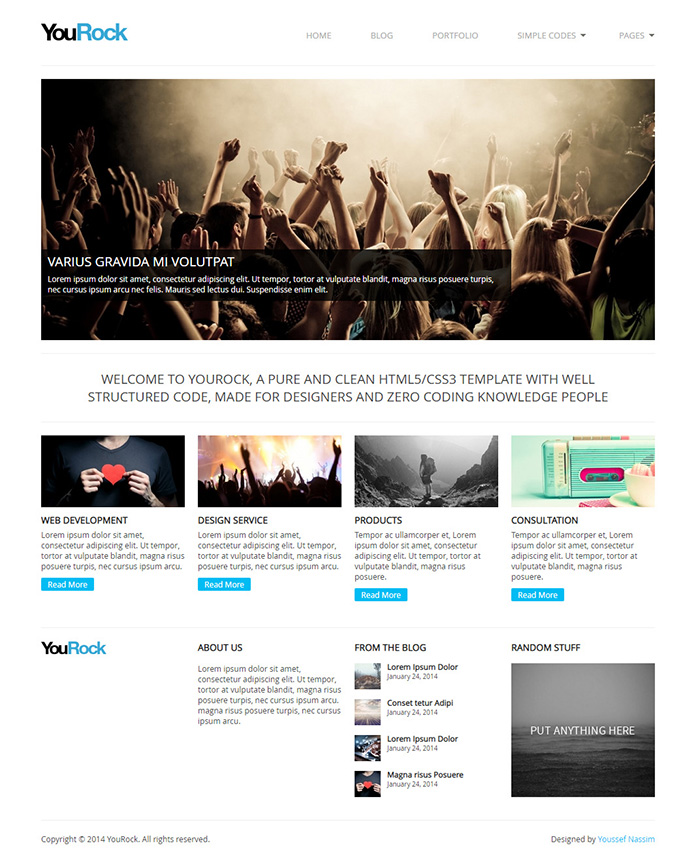 Free YouRock Website Template